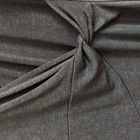 CHICO'S Travelers Non-Wrinkle Navy Pullover Faux Wrap Front Midi Dress - Picture 4 of 9